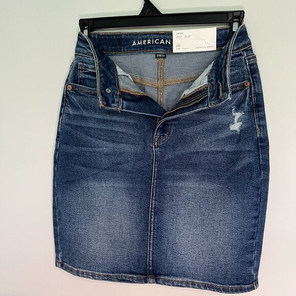 NWT AE 00 mom skirt stretch 17in length - Picture 3 of 3